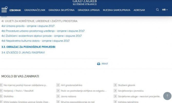 30. 6. 2019. godine, deset dana prije očekivanog donošenja u skupštini, na mrežnim stranicama Grada nema nikakve naznake da se on uopće donosi